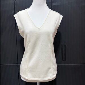Banana Republic Cream V-Neck Top